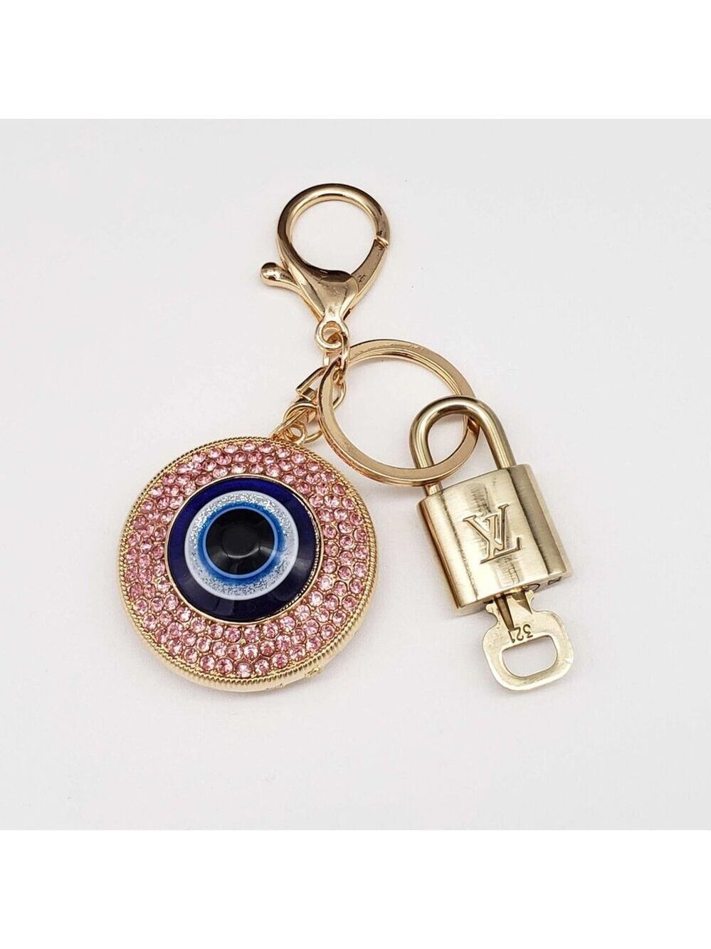 Authentic Louis Vuitton Gold Padlock 🔑Unbranded Keychain Bag Charm LV - Picture 2 of 8